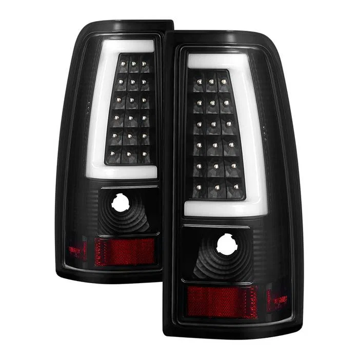 9038761 – SPYDER Tail Light Assembly, LED Clear Lens Bar Style Black Housing Set Of 2